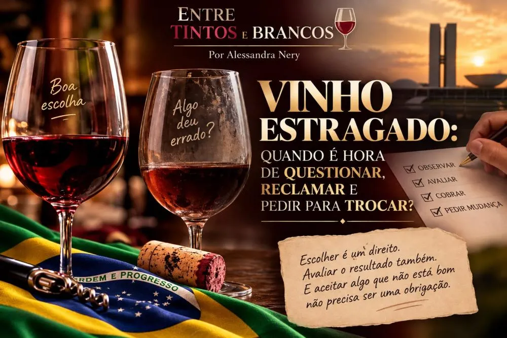 VINHO ESTRAGADO: QUANDO É HORA DE QUESTIONAR, RECLAMAR E PEDIR PARA TROCAR?