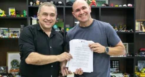 O prefeito Abilio Brunini e o secretário de Economia Marcelo Bussiki