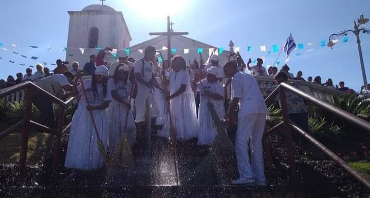 d074a4b2-b923-45cd-9429-cfb173ed32f4 Produtora emociona ao relembrar origem da Lavagem das Escadarias do Rosário