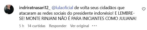 7ecf4e9e-78e7-4f55-b26e-2154304b4b41 Caso Juliana: redes sociais viram palco de disputa entre Brasil e Indonésia; veja prints