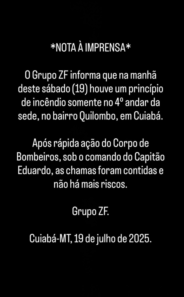 image-185-635x1024 VÍDEOS: Incêndio atinge ZF comunicação em Cuiabá e mobiliza Corpo de Bombeiros