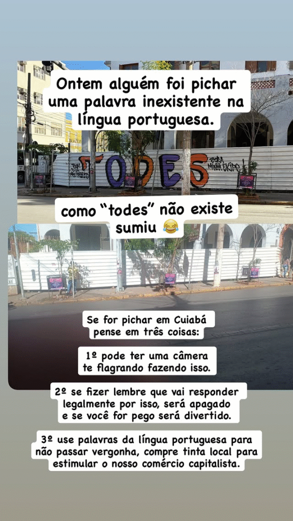 image-273-576x1024 Pixação com linguagem neutra é apagado e prefeito celebra em Cuiabá