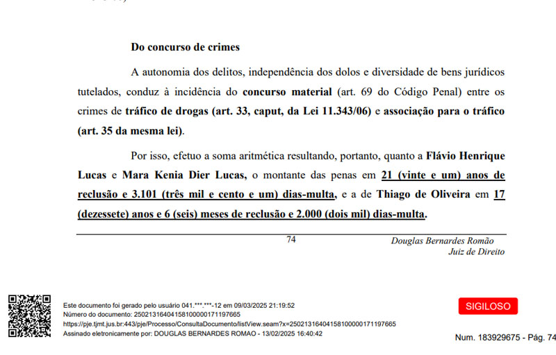 image-268 Justiça de MT mantém prisão de casal e condena irmã por tráfico interestadual de drogas
