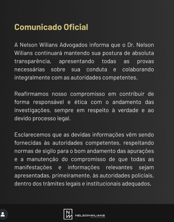 image-315 Em vídeo Nelson Willians, envolvido no escândalo do INSS, afirma que segue caminhando para a solução