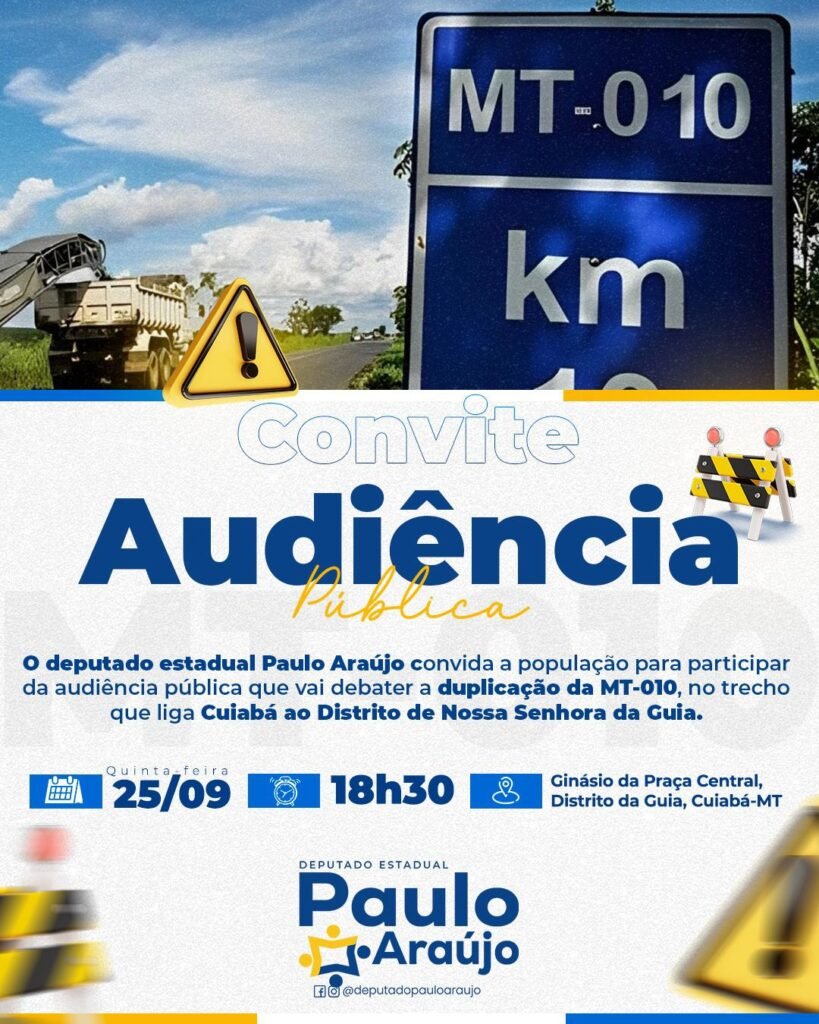 km-10-819x1024 Deputado convida população para audiência pública sobre duplicação da MT-010 no Distrito da Guia